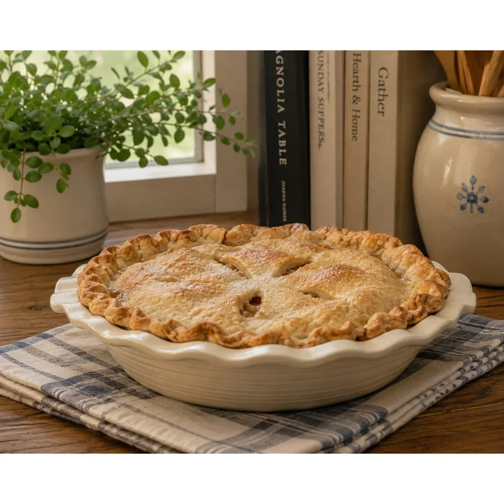 Pampered Chef New Traditions‎ Deep Dish Pie Plate Vanilla 9